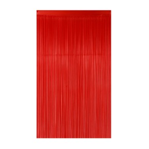 CORTINA METALIZADA ROJA 1x2mts